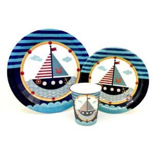 Set Vasos + Platos 18cm + Platos 23 cm