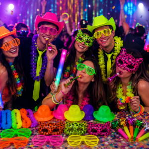 Cotillón Fiesta Neón Combo Luminoso 25 Personas N01 Premium  98 artículos