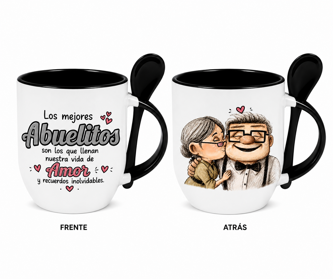 Taza Cuchara Día De Los Abuelos Personalizada