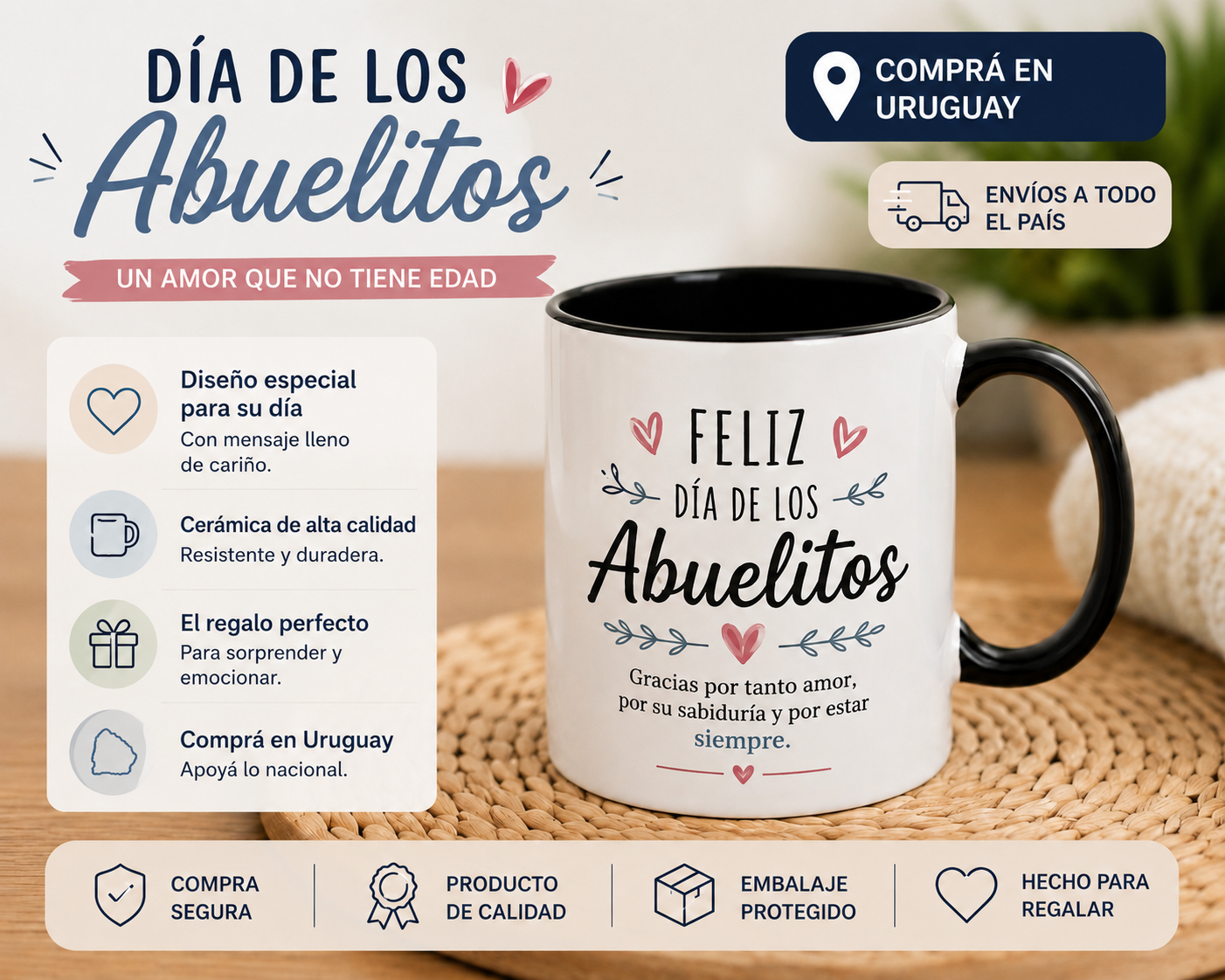 Día de los Abuelos Personalizada Regalo Abuelo