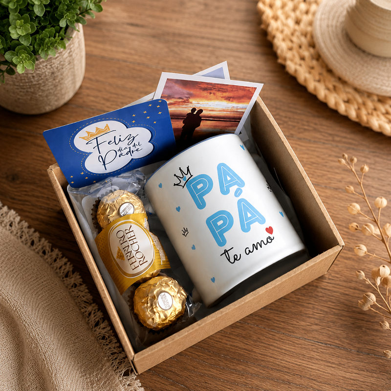 Caja Regalo Día Del Padre Taza Personalizada Ferrero Foto