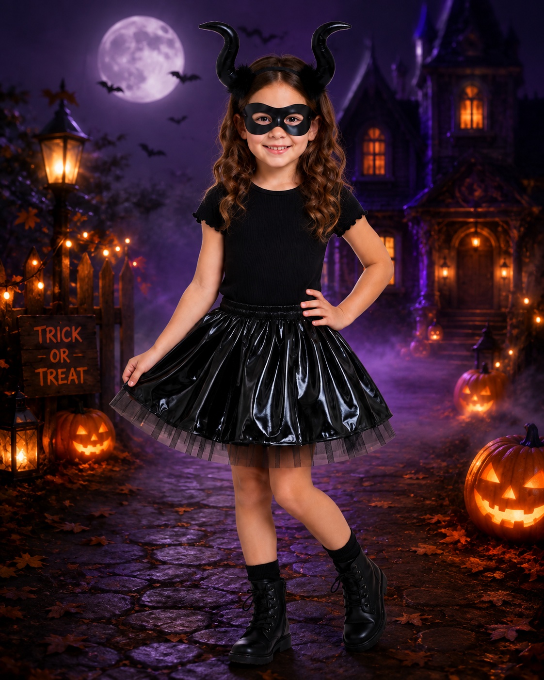 Disfraz Diablita Halloween Niña 3 Piezas 2 A 7 Años